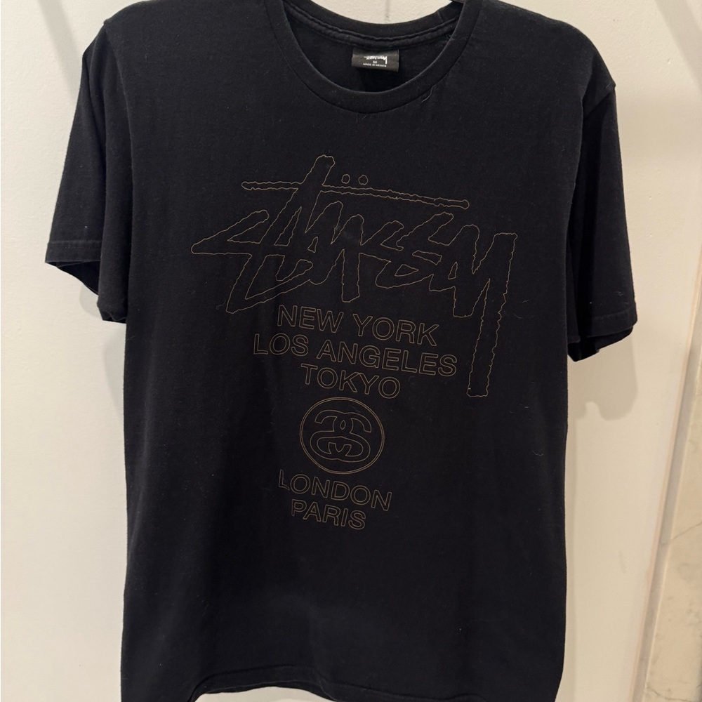 Stussy Black Graphic T-Shirt